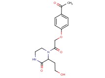 4-[(4-acetylphenoxy)acetyl]-3-(2-hydroxyethyl)-2-piperazinone