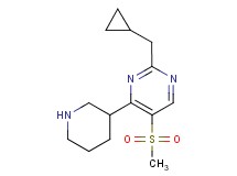 2-(cyclopropylmethyl)-5-(methylsulfonyl)-4-piperidin-3-ylpyrimidine