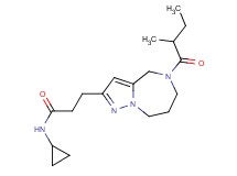 N-cyclopropyl-3-[5-(2-methylbutanoyl)-5,6,7,8-tetrahydro-4H-pyrazolo[1,5-a][1,4]diazepin-2-yl]propanamide