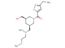 ((3R*,5R*)-1-[(3-ethylisoxazol-5-yl)carbonyl]-5-{[(2-methoxyethyl)(methyl)amino]methyl}piperidin-3-yl)methanol