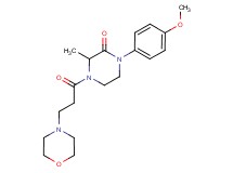 1-(4-methoxyphenyl)-3-methyl-4-[3-(4-morpholinyl)propanoyl]-2-piperazinone