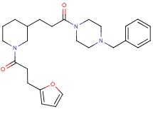 1-benzyl-4-(3-{1-[3-(2-furyl)propanoyl]-3-piperidinyl}propanoyl)piperazine