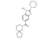 9-{[1-methyl-2-(4-morpholinyl)-1H-benzimidazol-5-yl]carbonyl}-6-oxa-9-azaspiro[4.5]decane