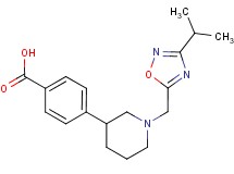 4-{1-[(3-isopropyl-1,2,4-oxadiazol-5-yl)methyl]piperidin-3-yl}benzoic acid