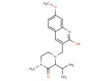 4-[(2-hydroxy-7-methoxy-3-quinolinyl)methyl]-3-isopropyl-1-methyl-2-piperazinone