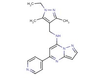 N-[(1-ethyl-3,5-dimethyl-1H-pyrazol-4-yl)methyl]-5-(4-pyridinyl)pyrazolo[1,5-a]pyrimidin-7-amine