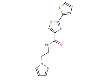 N-[2-(1H-pyrazol-1-yl)ethyl]-2-(2-thienyl)-1,3-thiazole-4-carboxamide