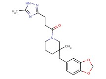 3-(1,3-benzodioxol-5-ylmethyl)-3-methyl-1-[3-(5-methyl-1H-1,2,4-triazol-3-yl)propanoyl]piperidine