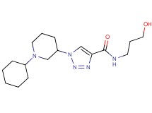 1-(1-cyclohexyl-3-piperidinyl)-N-(3-hydroxypropyl)-1H-1,2,3-triazole-4-carboxamide