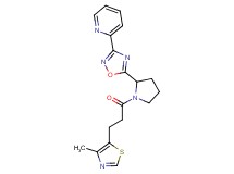 2-(5-{1-[3-(4-methyl-1,3-thiazol-5-yl)propanoyl]-2-pyrrolidinyl}-1,2,4-oxadiazol-3-yl)pyridine
