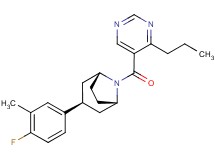 (3-endo)-3-(4-fluoro-3-methylphenyl)-8-[(4-propylpyrimidin-5-yl)carbonyl]-8-azabicyclo[3.2.1]octane