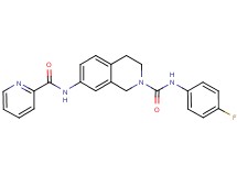 N-(4-fluorophenyl)-7-[(2-pyridinylcarbonyl)amino]-3,4-dihydro-2(1H)-isoquinolinecarboxamide