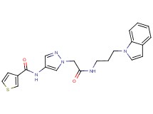 N-[1-(2-{[3-(1H-indol-1-yl)propyl]amino}-2-oxoethyl)-1H-pyrazol-4-yl]-3-thiophenecarboxamide