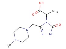 2-{3-[(4-methylpiperazin-1-yl)methyl]-5-oxo-1,5-dihydro-4H-1,2,4-triazol-4-yl}propanoic acid