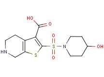 2-[(4-hydroxypiperidin-1-yl)sulfonyl]-4,5,6,7-tetrahydrothieno[2,3-c]pyridine-3-carboxylic acid
