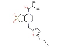 (4aR*,7aS*)-1-isobutyryl-4-[(5-propyl-2-furyl)methyl]octahydrothieno[3,4-b]pyrazine 6,6-dioxide
