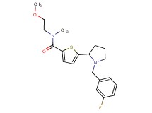5-[1-(3-fluorobenzyl)-2-pyrrolidinyl]-N-(2-methoxyethyl)-N-methyl-2-thiophenecarboxamide