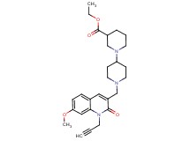 ethyl 1'-{[7-methoxy-2-oxo-1-(2-propyn-1-yl)-1,2-dihydro-3-quinolinyl]methyl}-1,4'-bipiperidine-3-carboxylate