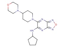 N-cyclopentyl-6-[4-(4-morpholinyl)-1-piperidinyl][1,2,5]oxadiazolo[3,4-b]pyrazin-5-amine