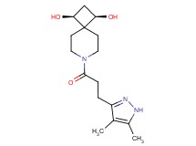 (1R*,3S*)-7-[3-(4,5-dimethyl-1H-pyrazol-3-yl)propanoyl]-7-azaspiro[3.5]nonane-1,3-diol