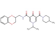 N-(2,3-dihydro-1,4-benzodioxin-2-ylmethyl)-1-isopropyl-5-[(4-methyl-1-piperidinyl)carbonyl]-4-oxo-1,4-dihydro-3-pyridinecarboxamide