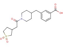 3-({1-[(1,1-dioxidotetrahydro-3-thienyl)acetyl]-4-piperidinyl}methyl)benzoic acid