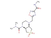 (4aR*,7aS*)-N,N-dimethyl-4-({3-[(methylamino)carbonyl]-1,2,4-oxadiazol-5-yl}methyl)hexahydrothieno[3,4-b]pyrazine-1(2H)-carboxamide 6,6-dioxide