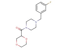 1-(1,4-dioxan-2-ylcarbonyl)-4-(3-fluorobenzyl)piperazine