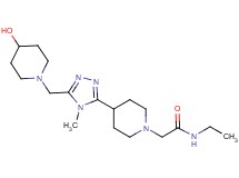 N-ethyl-2-(4-{5-[(4-hydroxypiperidin-1-yl)methyl]-4-methyl-4H-1,2,4-triazol-3-yl}piperidin-1-yl)acetamide