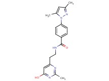 4-(3,5-dimethyl-1H-pyrazol-1-yl)-N-[2-(6-hydroxy-2-methyl-4-pyrimidinyl)ethyl]benzamide