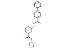 N-({1-[2-(1H-1,2,4-triazol-1-yl)acetyl]-3-piperidinyl}methyl)-4-biphenylcarboxamide