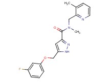 5-[(3-fluorophenoxy)methyl]-N-methyl-N-[(3-methylpyridin-2-yl)methyl]-1H-pyrazole-3-carboxamide