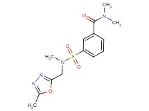 N,N-dimethyl-3-({methyl[(5-methyl-1,3,4-oxadiazol-2-yl)methyl]amino}sulfonyl)benzamide