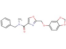 2-[(1,3-benzodioxol-5-yloxy)methyl]-N-benzyl-N-methyl-1,3-oxazole-4-carboxamide