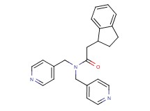 2-(2,3-dihydro-1H-inden-1-yl)-N,N-bis(pyridin-4-ylmethyl)acetamide
