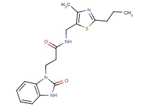N-[(4-methyl-2-propyl-1,3-thiazol-5-yl)methyl]-3-(2-oxo-2,3-dihydro-1H-benzimidazol-1-yl)propanamide