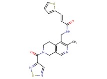 (2E)-N-{[3-methyl-7-(1,2,5-thiadiazol-3-ylcarbonyl)-5,6,7,8-tetrahydro-2,7-naphthyridin-4-yl]methyl}-3-(2-thienyl)acrylamide