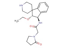 N-[(2R*,3R*)-2-ethoxy-2,3-dihydrospiro[indene-1,4'-piperidin]-3-yl]-2-(2-oxo-1-pyrrolidinyl)acetamide