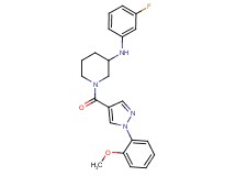 N-(3-fluorophenyl)-1-{[1-(2-methoxyphenyl)-1H-pyrazol-4-yl]carbonyl}-3-piperidinamine