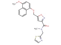 5-{[(4-methoxy-1-naphthyl)oxy]methyl}-N-methyl-N-(1,3-thiazol-2-ylmethyl)-3-isoxazolecarboxamide