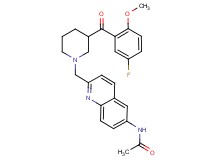 N-(2-{[3-(5-fluoro-2-methoxybenzoyl)-1-piperidinyl]methyl}-6-quinolinyl)acetamide