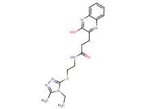 N-{2-[(4-ethyl-5-methyl-4H-1,2,4-triazol-3-yl)thio]ethyl}-3-(3-hydroxy-2-quinoxalinyl)propanamide