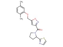 5-[(2,5-dimethylphenoxy)methyl]-3-{[2-(1,3-thiazol-2-yl)-1-pyrrolidinyl]carbonyl}isoxazole