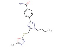 4-(1-butyl-5-{[(5-methyl-1,3,4-oxadiazol-2-yl)thio]methyl}-1H-1,2,4-triazol-3-yl)benzamide