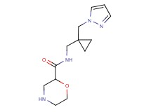 N-{[1-(1H-pyrazol-1-ylmethyl)cyclopropyl]methyl}morpholine-2-carboxamide