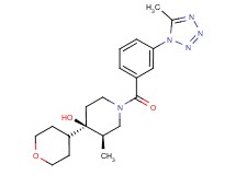 (3R*,4R*)-3-methyl-1-[3-(5-methyl-1H-tetrazol-1-yl)benzoyl]-4-(tetrahydro-2H-pyran-4-yl)piperidin-4-ol