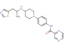 N-[4-(4-{[1-methyl-2-(1,3-thiazol-5-yl)ethyl]amino}-1-piperidinyl)phenyl]-2-pyrazinecarboxamide