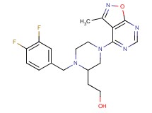 2-[1-(3,4-difluorobenzyl)-4-(3-methylisoxazolo[5,4-d]pyrimidin-4-yl)-2-piperazinyl]ethanol