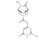 (1S*,5R*)-3-[(2-amino-6-oxo-1,6-dihydro-4-pyrimidinyl)acetyl]-6-methyl-3,6-diazabicyclo[3.2.2]nonan-7-one