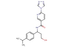 N-[3-hydroxy-1-(4-isopropylphenyl)propyl]-6-(4H-1,2,4-triazol-4-yl)nicotinamide
